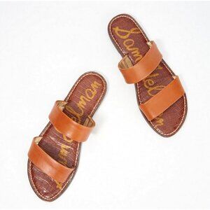 Sam Edelman Leather Double Strap Slide Sandals Gala Saddle Womens Size 6.5 NEW